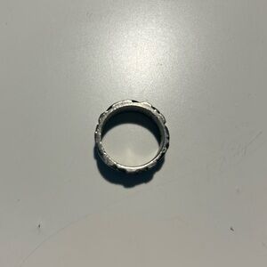 Silver peace sign ring